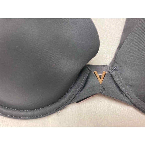 VICTORIAS‎ SECRET TSHIRT BRA BLACK 32C PUSH UP UNDERWIRE ADJUSTABLE STRAPS - Picture 3 of 5